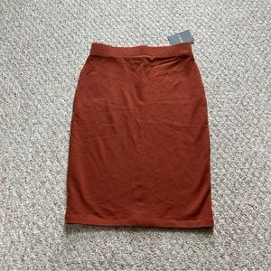 Forever 21 NWT Tan Bodycon Skirt Womens Small Pull On Stretch Knee Length